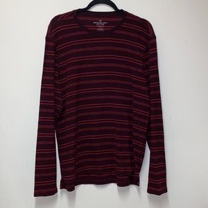 American eagle Mens red long sleeve shirt size L